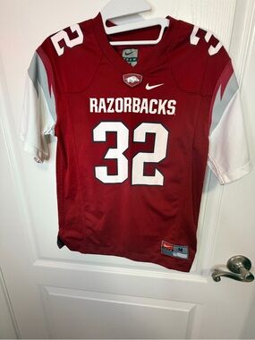 Nike Youth Razorbacks Football Jersey - Cardinal & White #32